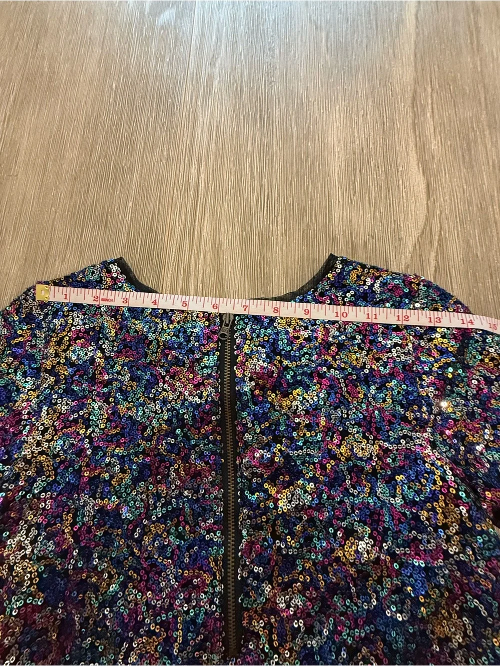 GAP Girls' Multicolor Sequin Short Sleeve Dress